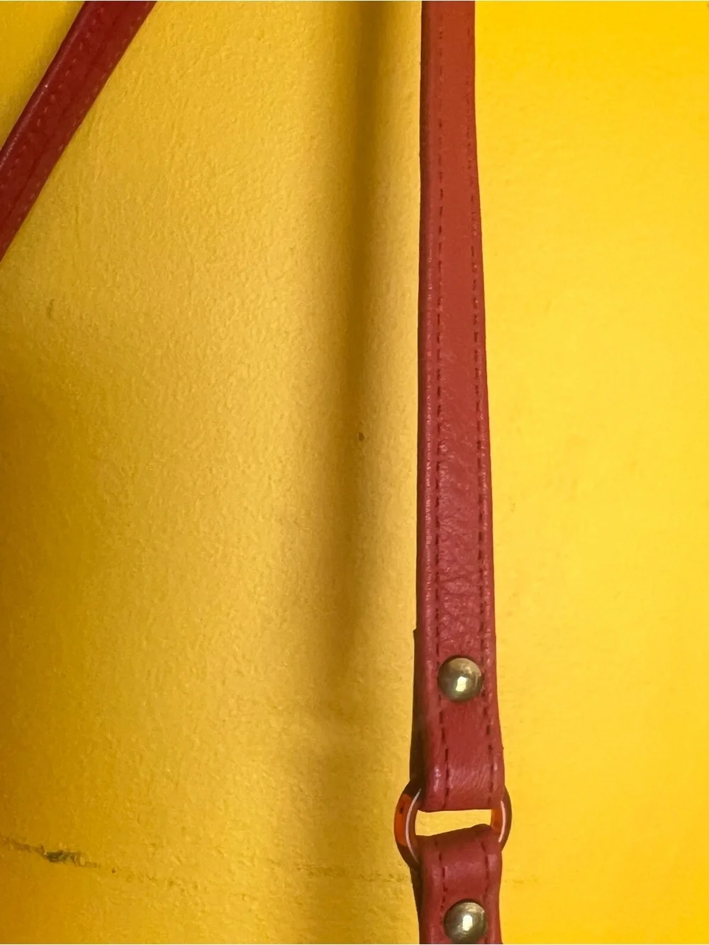 Vintage MARGOLM Red Leather Hobo Shoulder Bag